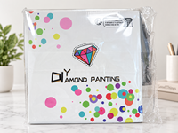 Kit de Peinture Diamant Moderne Minimaliste DIY pour Noël, sur Toile, Sans Cadre, avec Perles, Motif Père Noël