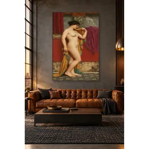 Fida John William Godward Femme dans un bain de marbre Impression sur toile - Product Image 3
