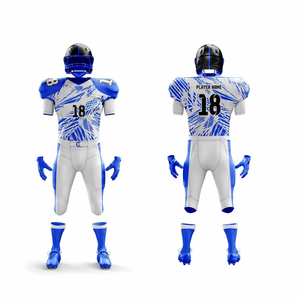 Uniforme de fútbol americano de nuevo diseño para jóvenes, conjunto de pantalón de camisetas reversibles con mangas cortas, técnicas impresas económicas - Product Image 1