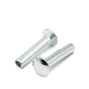 Remache semitubular de cabeza plana delgada de acero inoxidable 304, aluminio, cobre y latón, M2-M10, ovalado - Product Image 1