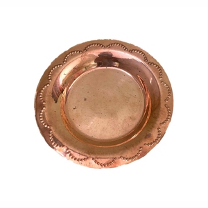 Assiette de présentation en métal or rose, vaisselle de mariage à motif de crocodile en relief, plateau de service de luxe en cuivre, petite assiette en cuivre - Product Image 6