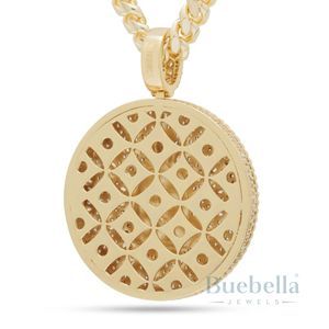 Jasen Pendentif bouddha en argent sterling 925 pour homme Pendentif bouddhiste style hip hop personnalisé avec moissanite - Product Image 3