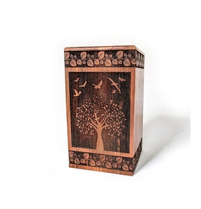 Urna de cremación de palisandro de árbol de la vida, caja hecha a mano para cenizas humanas, urna de cremación personalizada para cenizas - Product Image 1