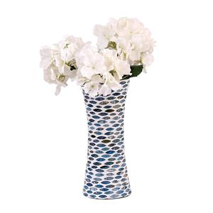 Jarrón de Flores de Vidrio Mosaico Hecho a Mano, Adorno Floral Decorativo para el Hogar y la Mesa - Product Image 1