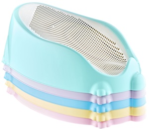 Tempat duduk bayi, ergonomis ringan desain portabel jaring lembut pendukung mandi untuk bayi baru lahir & bayi