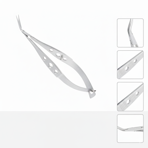 Forceps microchirurgicaux incurvés en acier inoxydable, instrument médical réutilisable de qualité médicale - Product Image 1