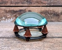 Lupa de Lectura Náutica Moderna de Alta Calidad, Pulida y Electrochapada, con Lente de Cristal y Cúpula de Latón Marrón, Personalizable