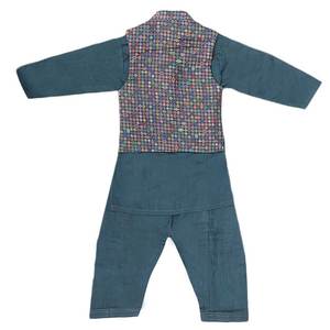 Traje de chaleco para niño - Verde acero - Product Image 5