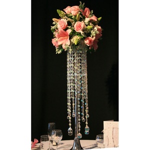 Lustre de table suspendu en cristal décoratif de mariage de luxe centres de table pour décor de fête d'événement support de fleurs de table - Product Image 3