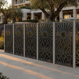 Decorative Modern CNC Cut PVC Privacy Screen Room Divider Panel Quiet Arch Outdoor/Indoor 600 X 1000 mm Made in Germany - Product Image 2
