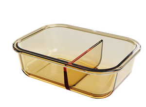 ชามแก้วผสมอาหาร ทนความร้อน ชามสลัด ชามแก้วสีเหลืองอำพัน ชามเสิร์ฟอาหาร ชามเตรียมอาหารในครัว - Product Image 3