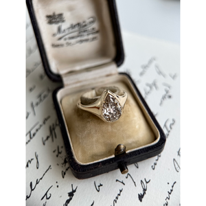 Bague en diamant Eddy-Champagne avec diamant de laboratoire taille ancienne - Product Image 3