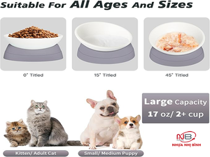 Comederos para Perros Elegantes y Ecológicos de Nhí Binh, Redondos, de Plástico, para Interiores/Exteriores, Multicolores, Diseño No Automático - Product Image 2