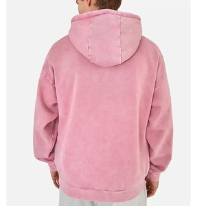 เสื้อฮู้ดโอเวอร์ไซส์สำหรับผู้ชายเสื้อสวมหัวมีฮู้ดผ้าเฟรนช์เทอร์รี่มีฮู้ดทรงหลวมเปิดไหล่มีเชือกรูดสำหรับผู้ชายจัดส่ง - Product Image 5