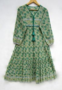 2023 collection en gros tie dye longue caftan col en v demi-manches rayonne tissu robe ample avec fente latérale printemps caftan - Product Image 5