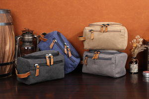 Neceser de viaje para hombre, neceser con correas de cuero, regalo de baño para papá o novio, Idea DE REGALO PARA EL Día del Padre en el día de la boda, para hombre - Product Image 6