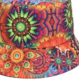 Vente directe usine – Nouveauté été : Chapeau de soleil à large bord 100 % coton pour adulte, imprimé intégral, idéal plage et extérieur, bob uni fabriqué au Bangladesh - Product Image 4