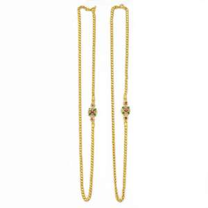 สร้อยคอทองชุบไมโคร 14K/18K/24K ประดับเพชร CZ บนตัวเรือนทองเหลืองสำหรับผู้หญิง ขายส่ง - เครื่องประดับแฟชั่น - Product Image 2