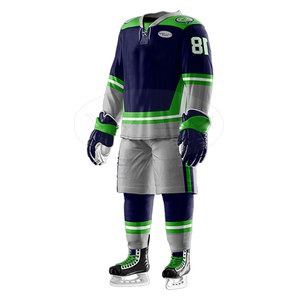 Uniforme de Hockey sobre Hielo Profesional, Transpirable y Ligero, con Mangas Largas Personalizadas, Material 100% Poliéster - Product Image 2