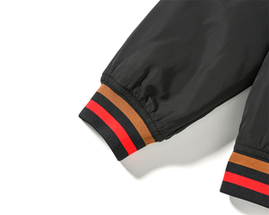Chaqueta universitaria sostenible de estilo clásico con cuello vuelto Cierre de cremallera Ropa de abrigo de moda universitaria ecológica - Product Image 3