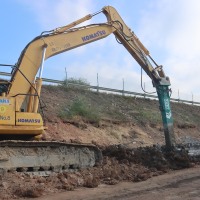 Tête de mélange d'excavatrice KS4500 machines de construction de longueur de 4M pour le rivage de remblai de stabilisation de site contaminé
