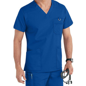 Uniformes Médicos Transpirables para Hombre, Uniformes de Enfermería de Manga Corta con Logotipo Personalizado, Conjunto de Uniforme para Doctores - Product Image 1