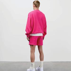 เสื้อสวมหัวลำลองสำหรับผู้ชายผ้าถักทรงหลวมพิมพ์ลายคอกลมทรงหลวมสีทึบแบบสวมหัวสำหรับฤดูใบไม้ผลิพร้อมแผ่นรอง - Product Image 6