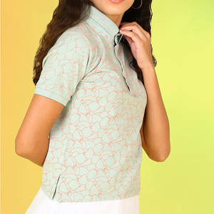 Oem Service <b>Women</b> Sublimation <b>Polo</b> <b>Shirt</b> Designed Sports Golf Active wear Knitted Polyester Sublimation <b>Polo</b> <b>Shirt</b> For <b>Women</b> - Product Image 4
