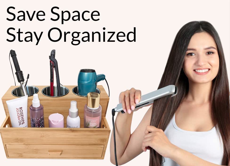 Holz-Haartrocknerhalter mit Schublade Organizer fr Haarstyling-Tools und  Zubehr fr Schminktisch und Badezimmer| Alibaba.com