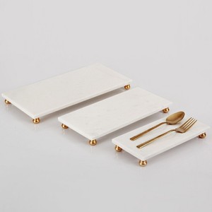 Precio bajo Fabricante y proveedor indio Satisfacción garantizada Exquisita bandeja de servicio de mármol y tablero de charcutería de alta calidad - Product Image 2
