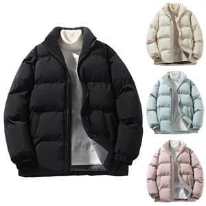 Men Winter Puffer <b>Jacket</b> with Stand Collar and Hood Front Custom Logo Printing Eco-Friendly Waterproof & Windproof puffer <b>jacket</b> - Product Image 4