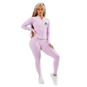 Veste sculptante zippée intégrale pour femme, extensible, à manches longues, coupe ajustée, pour le yoga, la gym, l'athlétisme, haut de sport, vêtement de compression doux - Product Image 3
