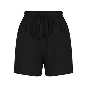 ¡Novedad de 2025! Pantalones cortos informales sueltos de algodón con cintura elástica y cordones, pantalones cortos transpirables con cierre de cordón - Product Image 3