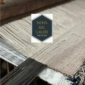 ผ้าไหมขนแกะสีทองสีเทาแบบแอบสแตรกต์พรมปูพื้นทำมือแบบทันสมัยผลิตจากโรงงานในอินเดีย - Product Image 4