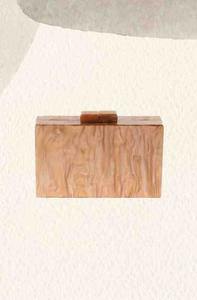 กระเป๋าคลัทช์เรซินสีขาวพร้อม rahinstone และ kundan ใส่มือปาร์ตี้กระเป๋าอินเดีย - Product Image 2