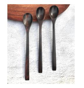 Ustensiles à salade modernes de 11 pouces, faits à la main, écologiques, revêtus de résine, compatibles lave-vaisselle, pour la maison et la cuisine, fabriqués en Inde - Product Image 5