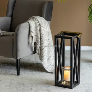 Portavelas Decorativo Artístico para Piezas de Acento Interior, Decoración, Linterna de Brillo Suave Hecha a Mano por Zahid Exports - Product Image 5