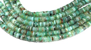 Perles de pierres précieuses à facettes en chrysoprase naturelle en forme de bouton de 6mm pour la fabrication de bijoux Perles de pneu étonnantes de 16 pouces - Product Image 4