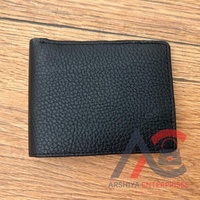 Penjualan Terbaik kualitas bagus 100% kulit sapi asli dompet lipat dua dengan kantong koin harga pabrik
