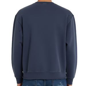 Sweat-shirt à manches longues pour homme surdimensionné de haute qualité, délavé à l'acide, déchiré, logo personnalisé, streetwear, vêtements décontractés d'hiver - Product Image 2