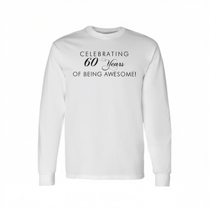 Camiseta de Manga Larga de 60 Años de Experiencia, Colección de Camisetas Promocionales Premium para Celebrar con Estilo - Product Image 2