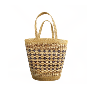 Sac fourre-tout en paille écologique de haute qualité avec doublure en coton recyclé haut ouvert fabriqué à la main Bangladesh bon prix pour une utilisation en extérieur - Product Image 4