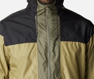 Veste coupe-vent à capuche pour homme, color-block, quart de zip, en polyester, décontractée, coupe régulière, pour le printemps - Product Image 3