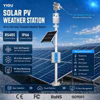 Station météo solaire tout-en-un avec capteur environnemental ultrasonique, système RS485 Modbus RTU SDI-12 pour la surveillance des centrales photovoltaïques