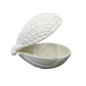 Plato de concha artificial Diseño atento Estatuilla temática de playa Concha de metal de calidad premium Concha de mar de color mármol - Product Image 6