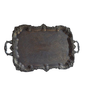 Bandeja Rectangular de Metal Chapada en Oro de Estilo Elegante con Asas, Organizador de Alimentos y Bebidas de Hierro, Bandeja Decorativa para el Hogar para Fiestas - Product Image 4