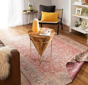 Mesa de centro de extremo lateral de madera redonda pequeña de anidación moderna para muebles de sala de estar de dormitorio - Product Image 1