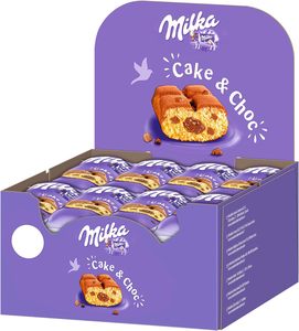 <span class=keywords><strong>Milka</strong></span> Cake and Choc-Pastel Suave Relleno <span class=keywords><strong>de</strong></span> <span class=keywords><strong>Chocolate</strong></span> con Leche 24 Paquetes (35g) - Product Image 1
