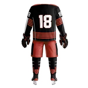 Uniforme de hockey sur glace pour hommes, coupe confortable, design optimal, ajustement réglable, logo personnalisé, vente en gros - Product Image 2