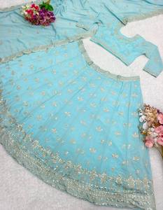 Hermosa Fiesta Desgaste Anarkali Lehenga Choli Con Dupatta - Product Image 2